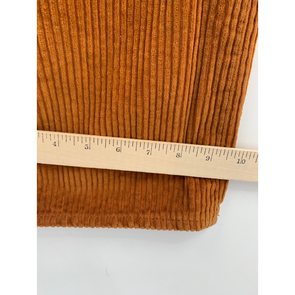 Levis Ribcage Wide Leg Corduroy Pants Women 25 Brown Orange Fall Boho - Picture 9 of 10